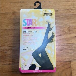 SPANX Black Ribbed Shaping Tights